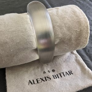 Alexis Bittar Tapered Bangle - Silver Lucite